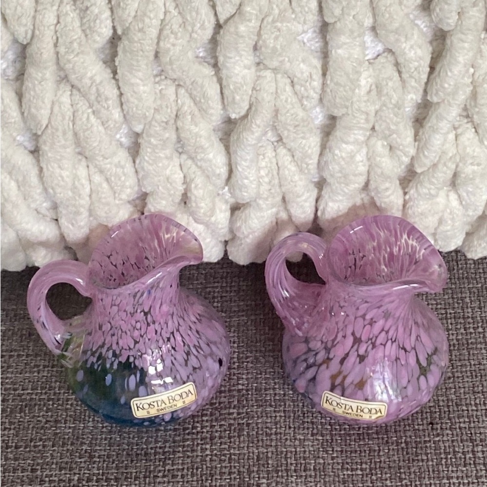 Kosta Boda  Sweden, -Miniature Glass Pitchers,Vintage